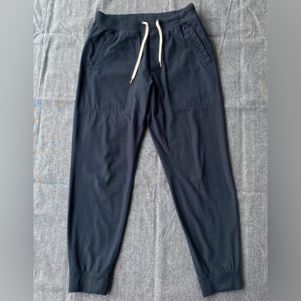 Vuori Navy Sweatpants with White Drawstring